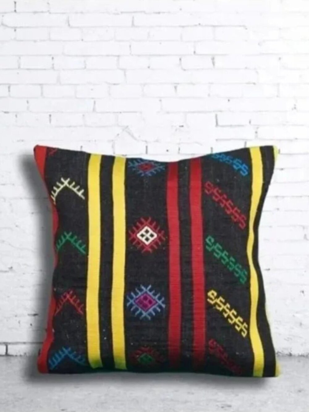 Turkish Kilim Pillowcase (20x20in)